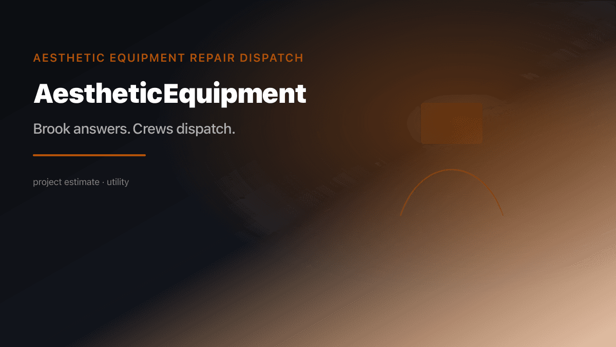 Aesthetic Equipment Repair industry scene