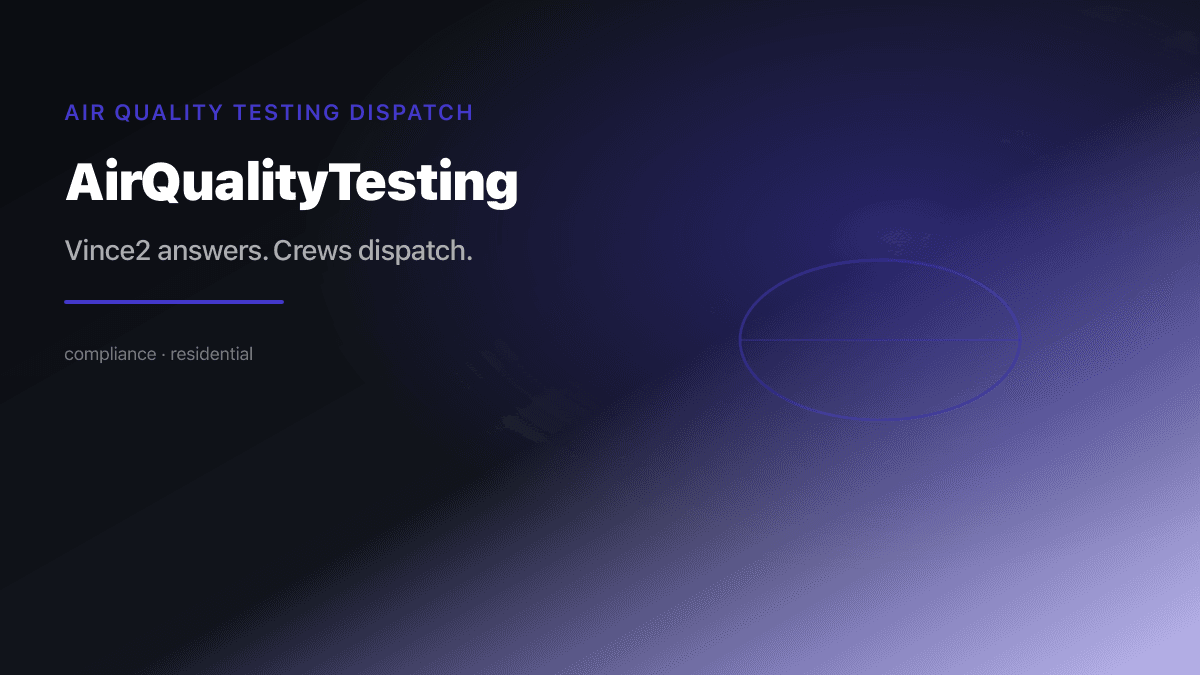 Air Quality Testing industry scene
