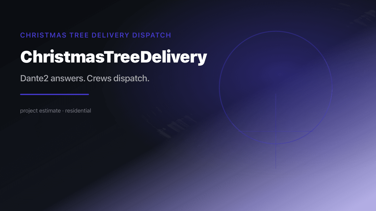 Christmas Tree Delivery industry scene