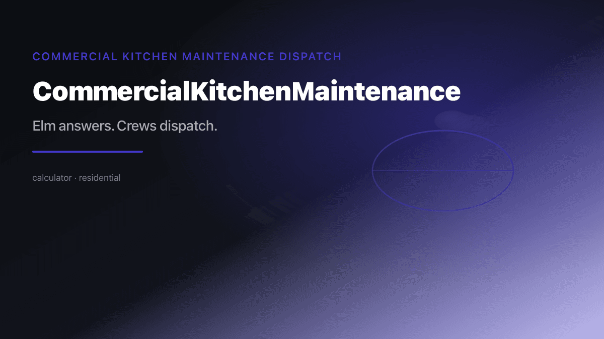 Commercial Kitchen Maintenance industry scene