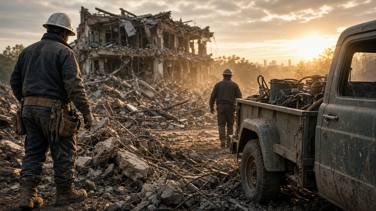 Demolition industry scene