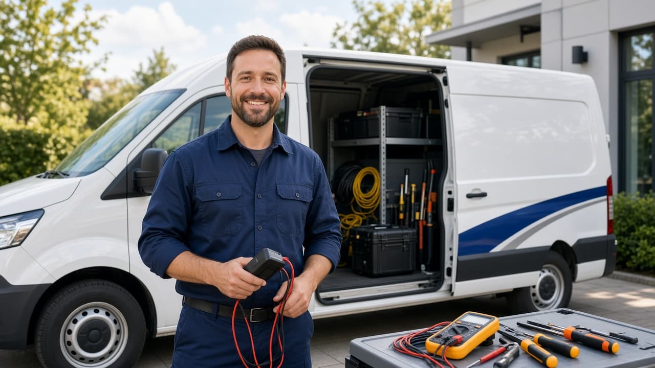 Electrical industry scene