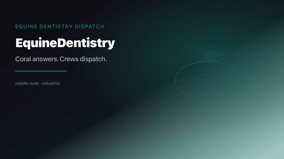 Equine Dentistry industry scene