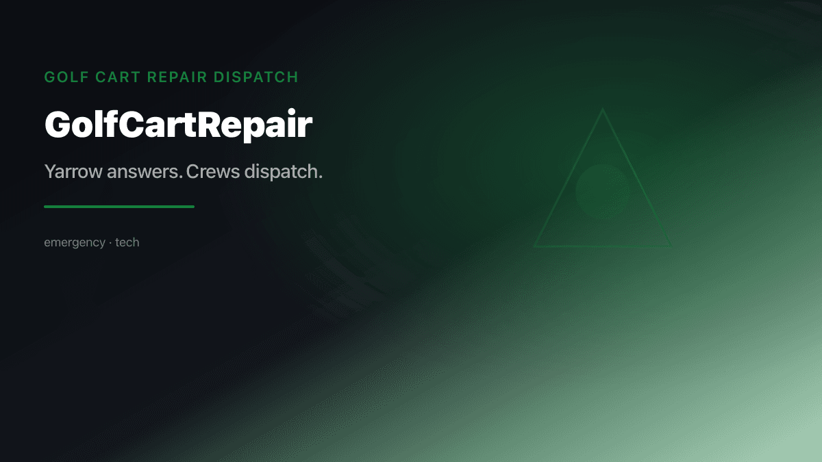 Golf Cart Repair industry scene