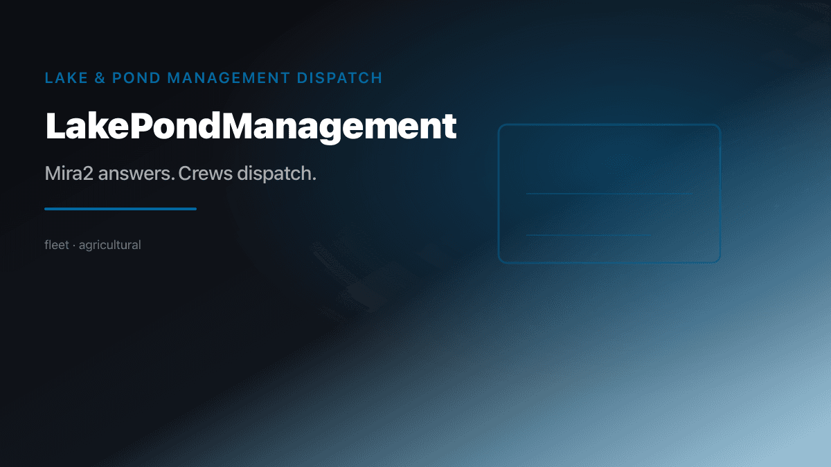 Lake & Pond Management industry scene