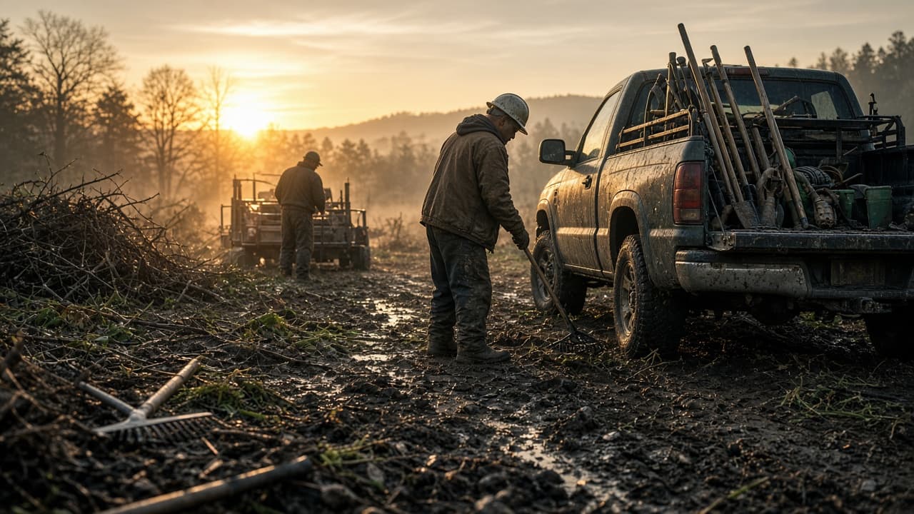 Landscaping industry scene