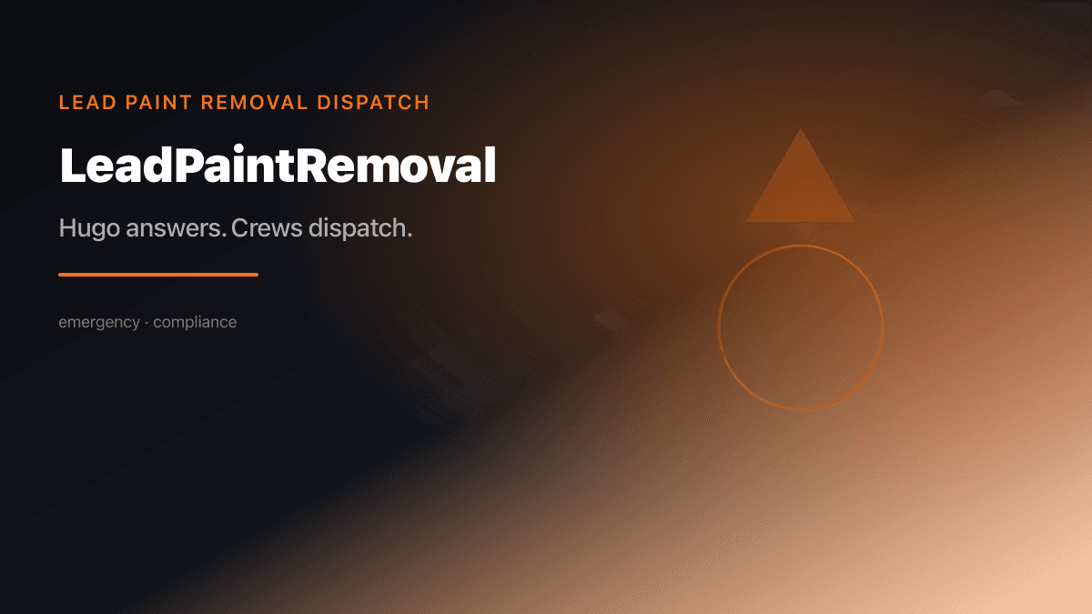Lead Paint Removal industry scene