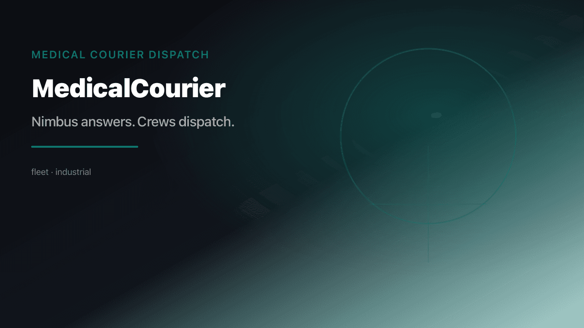 Medical Courier industry scene