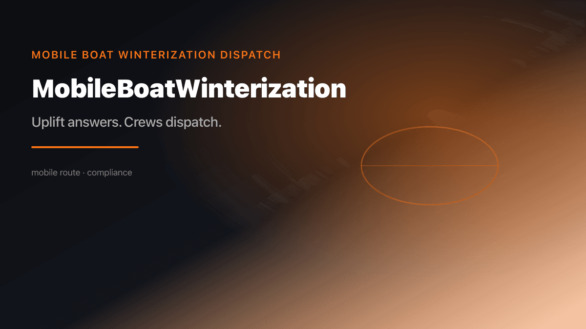 Mobile Boat Winterization industry scene