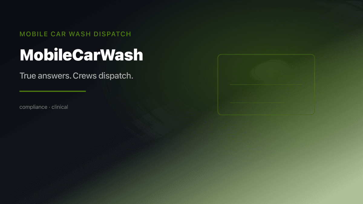 Mobile Car Wash industry scene