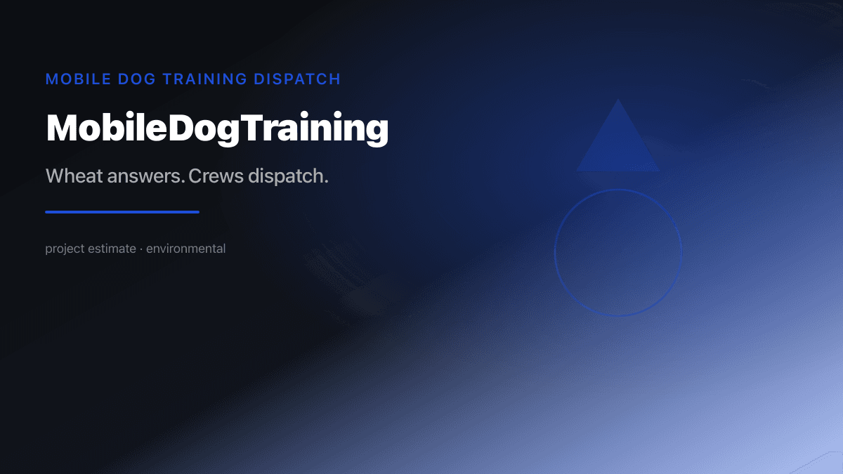 Mobile Dog Training industry scene