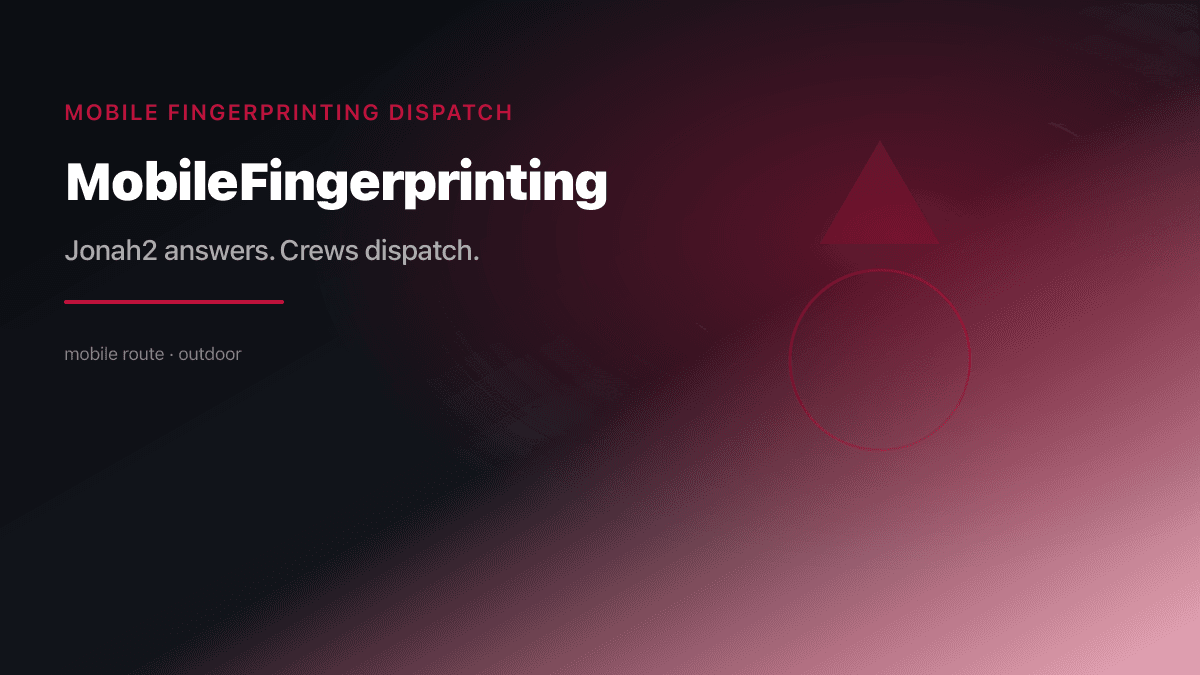 Mobile Fingerprinting industry scene