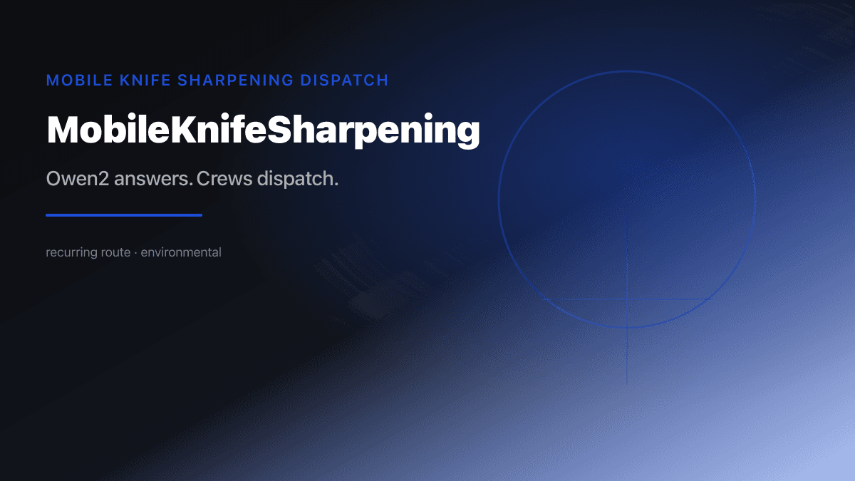 Mobile Knife Sharpening industry scene