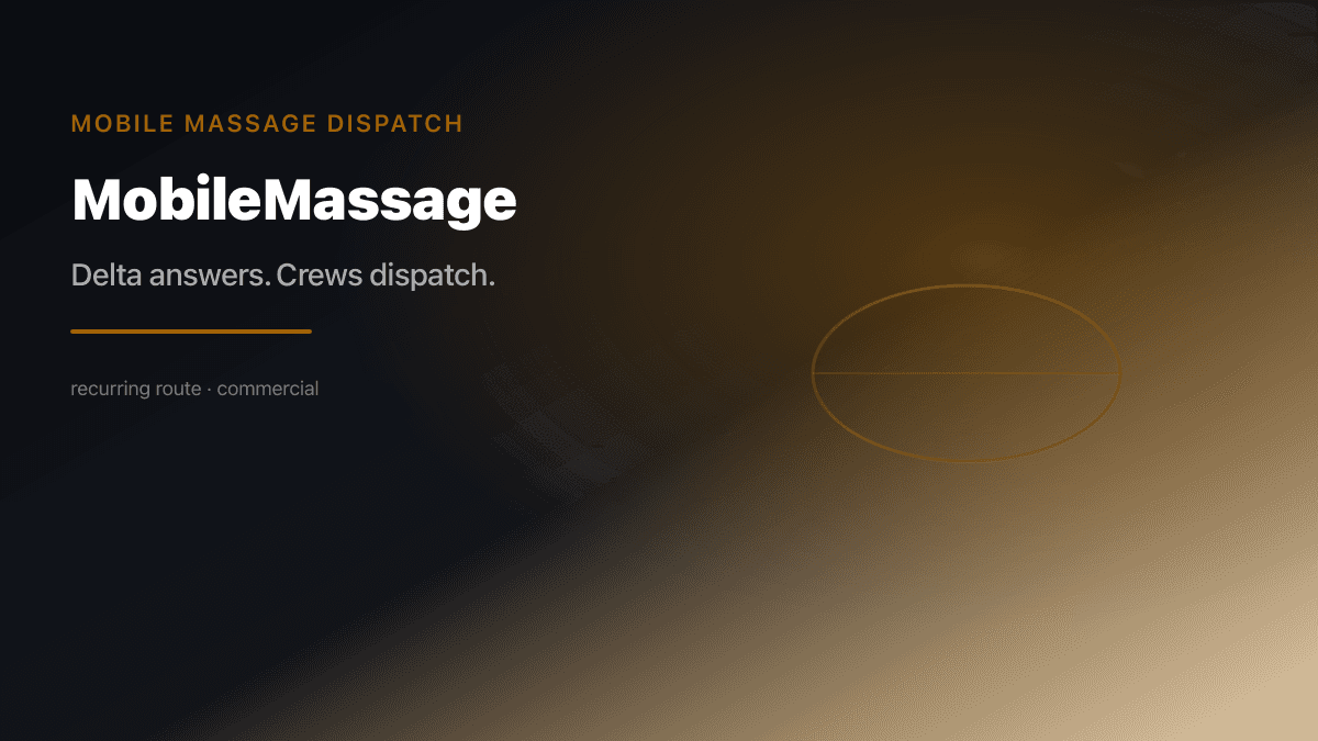 Mobile Massage industry scene