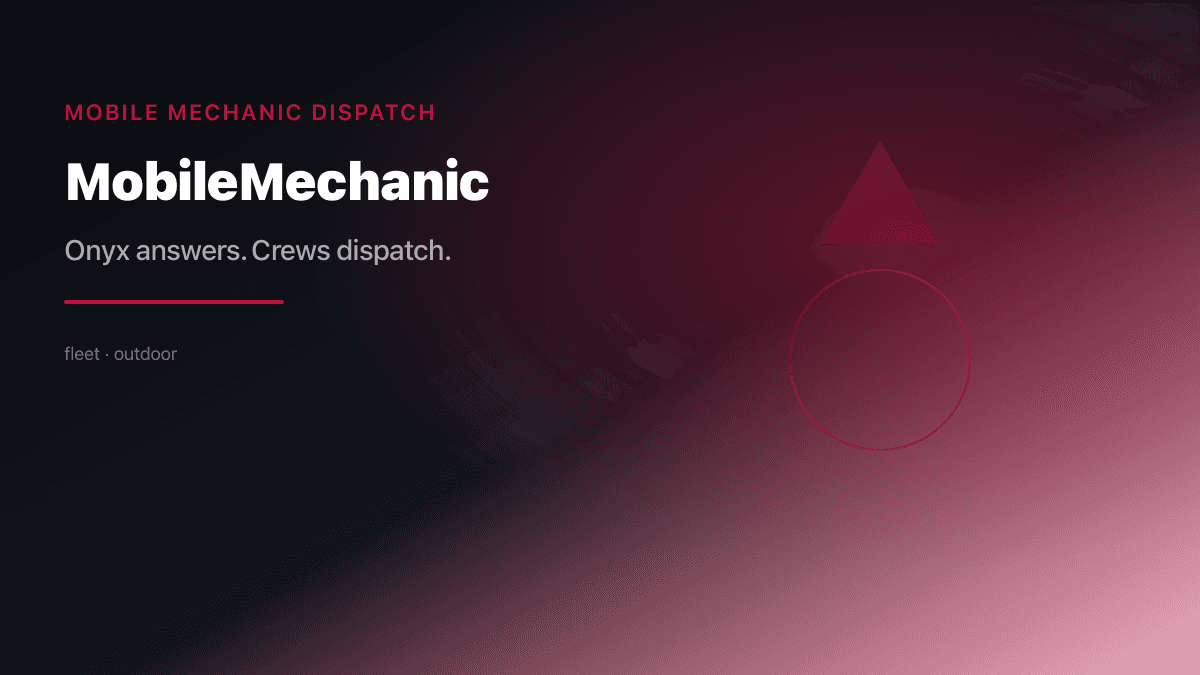 Mobile Mechanic industry scene