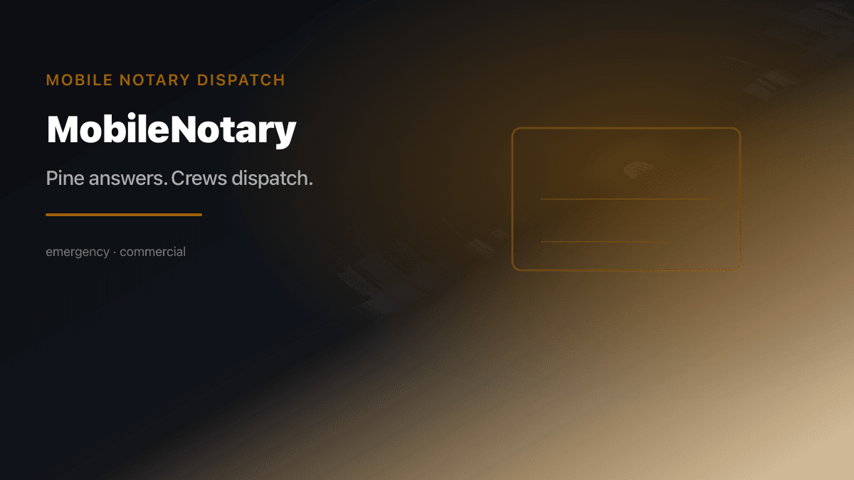 Mobile Notary industry scene