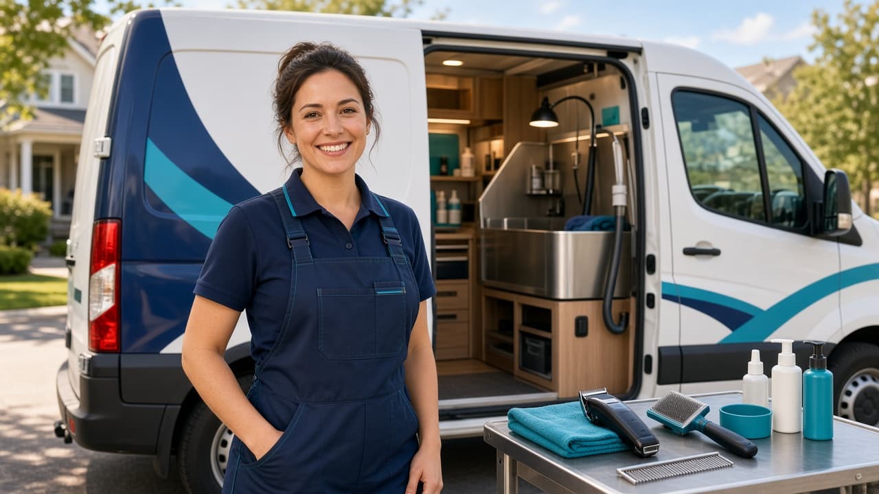 Mobile Pet Grooming industry scene