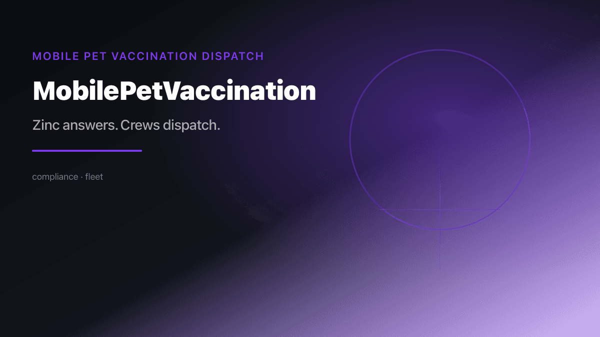 Mobile Pet Vaccination industry scene