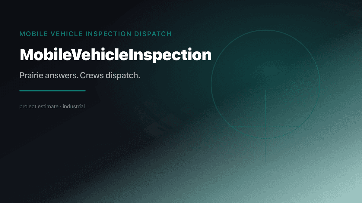 Mobile Vehicle Inspection industry scene