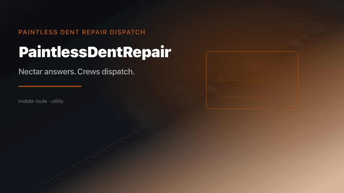 Paintless Dent Repair industry scene