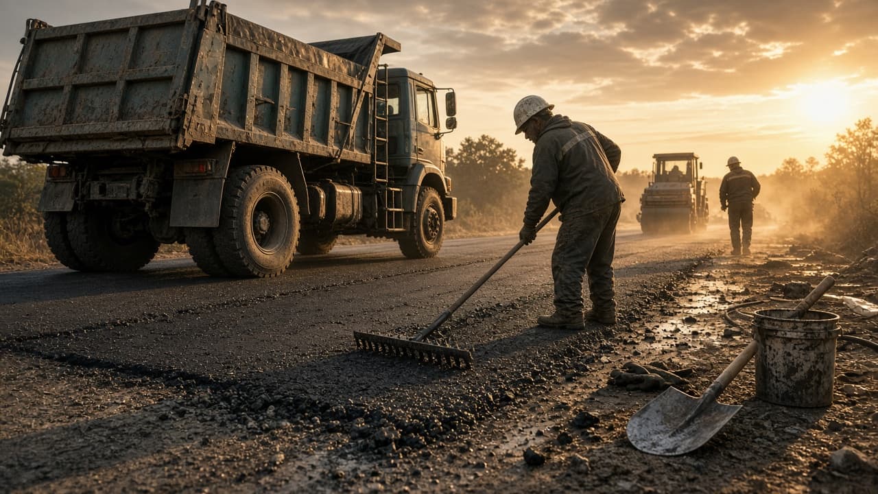 Paving industry scene