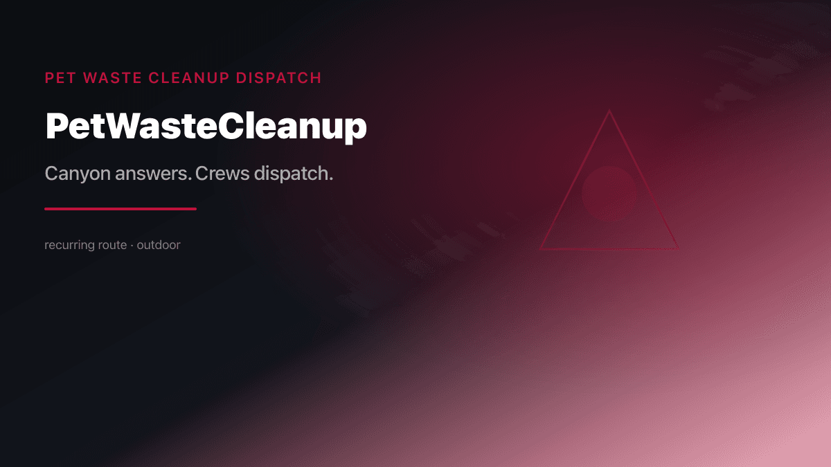 Pet Waste Cleanup industry scene