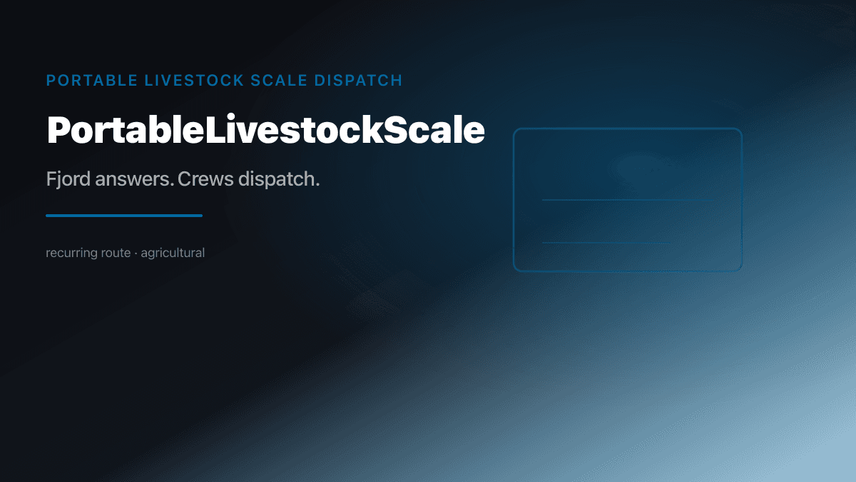 Portable Livestock Scale industry scene