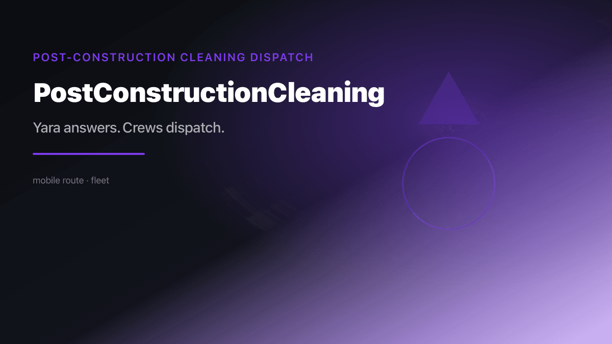 Post-Construction Cleaning industry scene