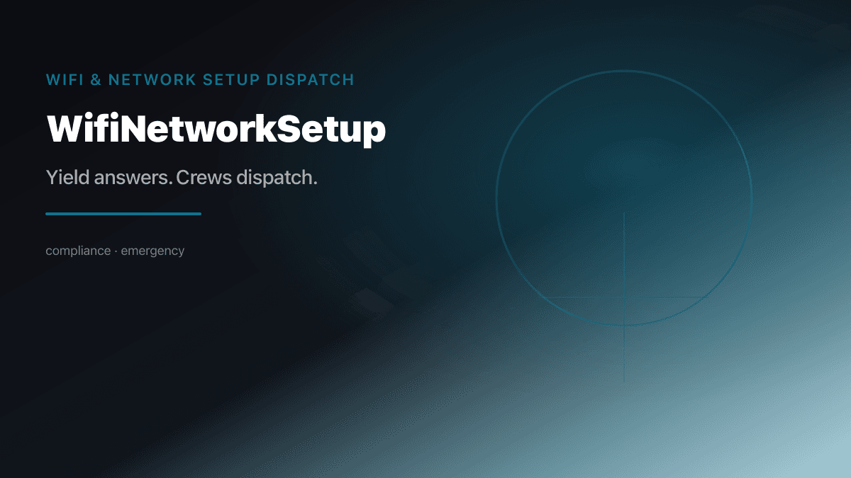WiFi & Network Setup industry scene