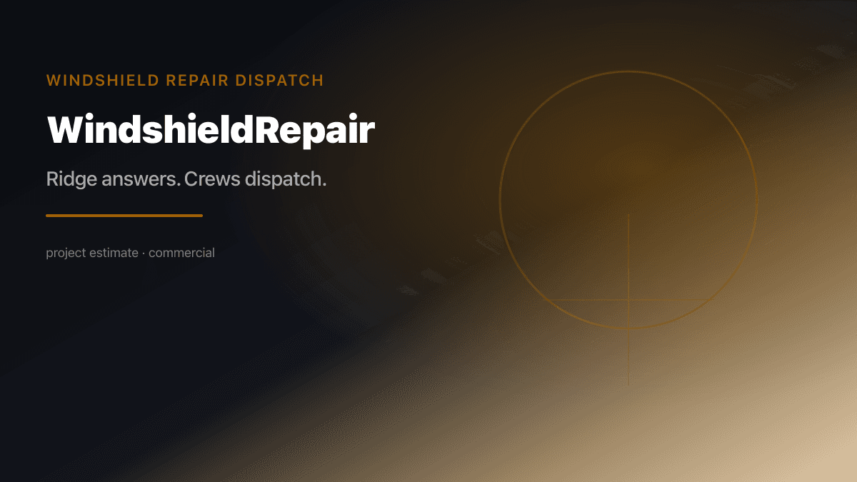 Windshield Repair industry scene